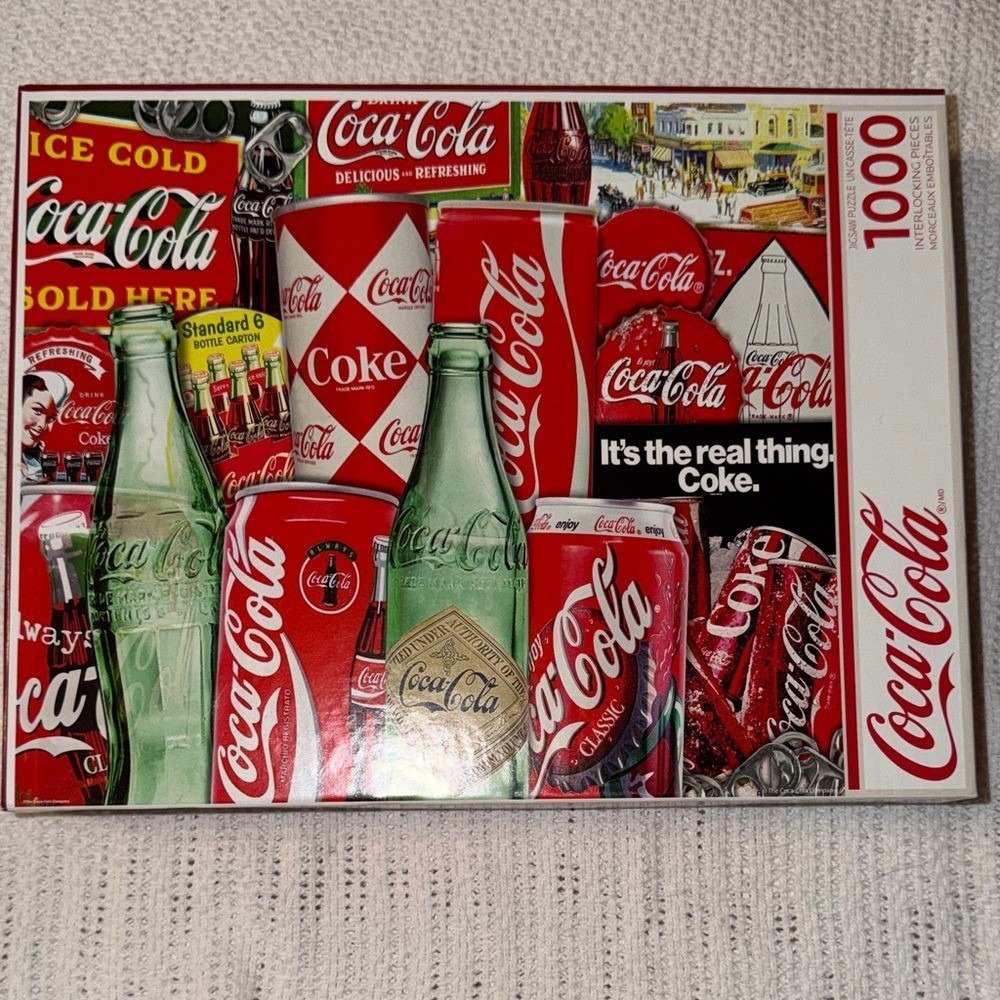 Springbok Coca-Cola Then and Now 1000 Piece Jigsaw Puzzle Vintage Collage USA